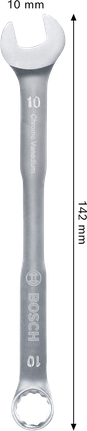 Kunci kombinasi Bosch 10 mm krom vanadium.